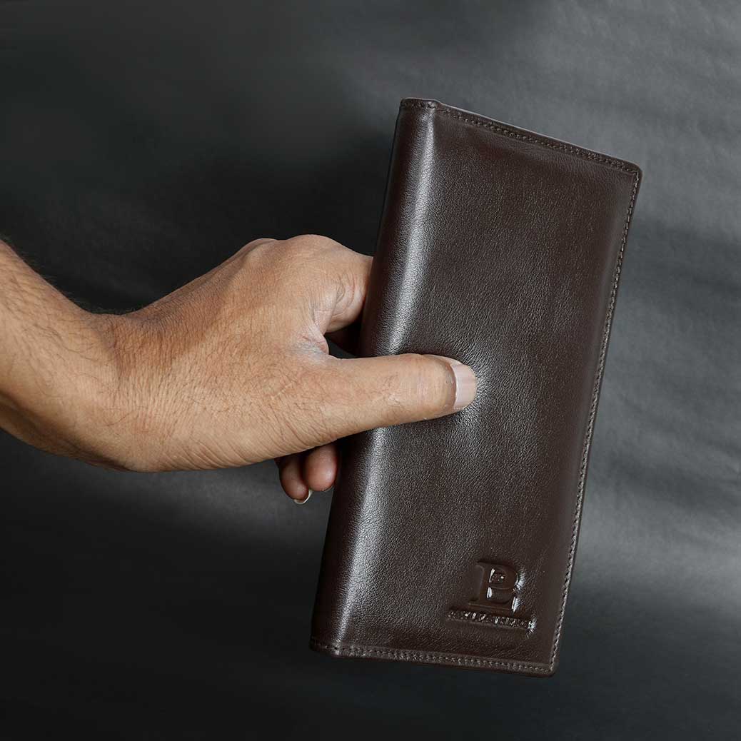 Black Classic Long Leather wallet for Multi Funktion